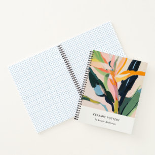 Chic Boho Farbige Strelitzie Gemalte Blumen Notizbuch