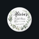 Chic Boho Foliage Brautparty Magnet<br><div class="desc">Fügen Sie Ihrem Brautparty eine schicke boho-Atmosphäre mit diesem eleganten Design des Aquarellkranzes mit einem Schiebepfeil für zusätzlichen Flair hinzu. Kann personalisiert sein,  es einzigartig zu Ihrem eigenen zu machen.</div>