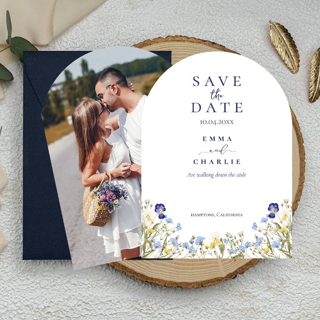 Chic Boho Foto Wedding Save the Date Einladung (Von Creator hochgeladen)