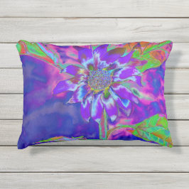 Chic boho lila Sonnenblume Kissen Für Draußen