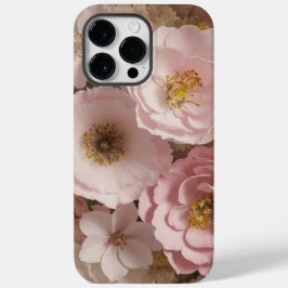 Chic Boho Pink Blume Ästhetik Case-Mate iPhone 14 Pro Max Hülle