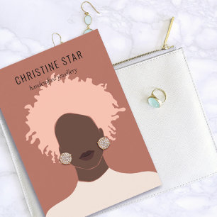 Chic Boho Silhouette Earring Display Card Visitenkarte