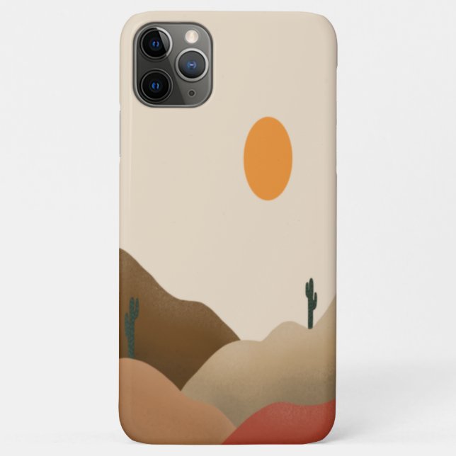 Chic Boho Terracotta Desert Cactus Case-Mate iPhone Hülle (Rückseite)