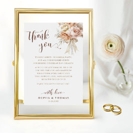 Chic Boho Wedding danke Ihnen Empfang Table Card