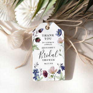 Chic Boho Wildblume Brautparty Vielen Dank Geschenkanhänger