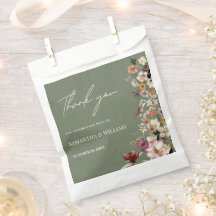 Chic Boho Wildblume Rustic Sage Green Wedding