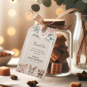 Chic Boho Woodland Animals Baby Dusche Geschenkanhänger