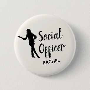 Chic-Bohrgerät-Team-Sozialoffizier personalisiert Button