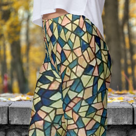Chic Bold Cubism Style Leggings