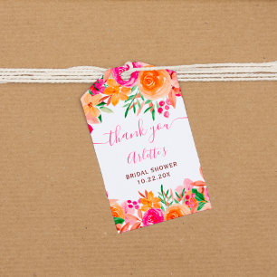 Chic Bold Fall florfarbenes Brautparty Geschenkanhänger