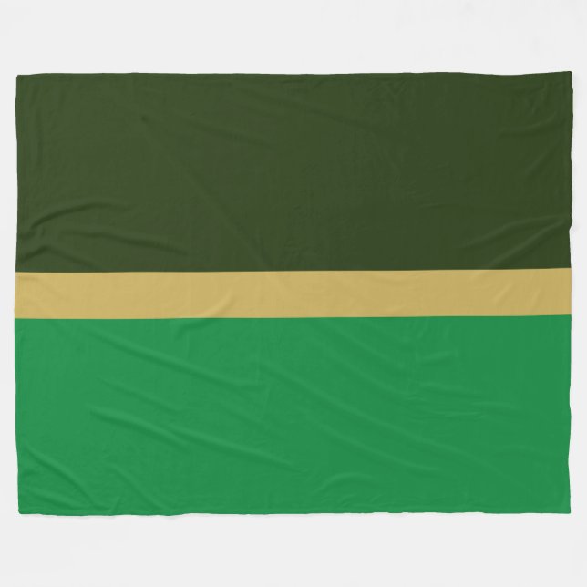 Chic Bold Two Tone Green Banded Color Block Fleecedecke (Vorderseite (Horizontal))