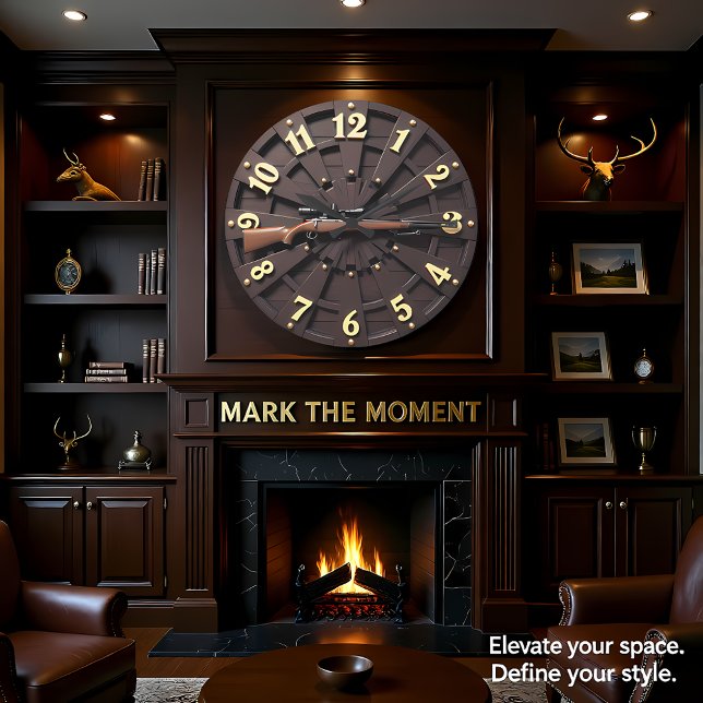 Chic Bolt Action Radial Wood Große Wanduhr (Von Creator hochgeladen)