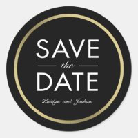 Chic Border Wedding Save the Date Sticker