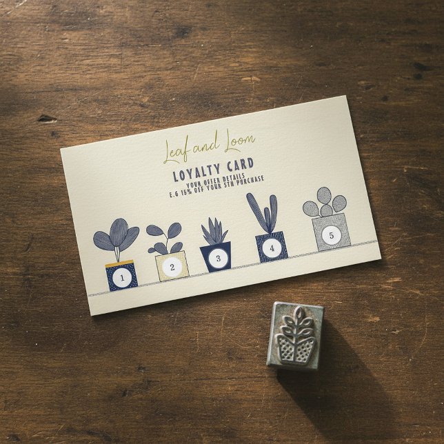 Chic Botanic House Pflanze Shop Loyalty Briefmarke Treuekarte (Von Creator hochgeladen)