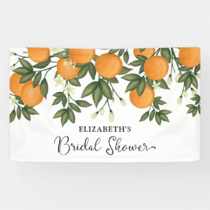 Chic Botanical Citrus Summer Brautparty Willkommen Banner