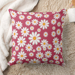 Chic Botanical Daisy Blume Kissen