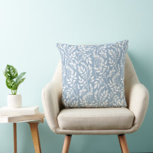 Chic Botanical Dusty Blue Foliage Muster