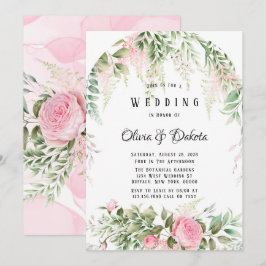 Chic Botanical Pink Wisteria Floral Französisch Ho Einladung