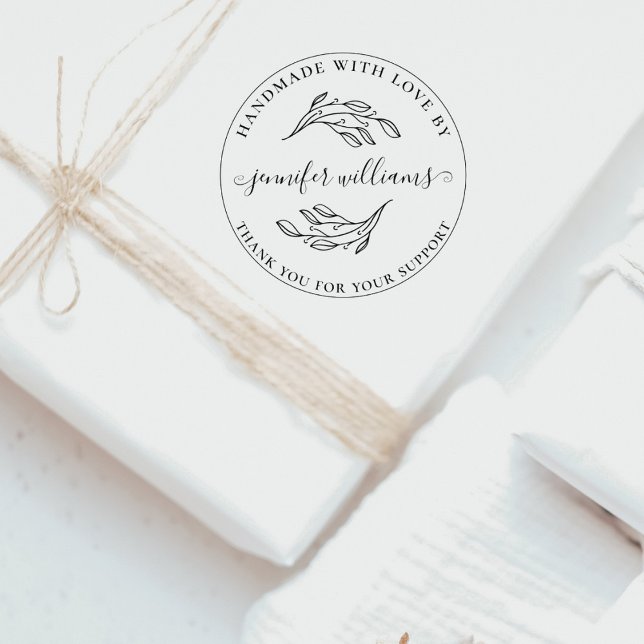 Chic Botanical Whimsical Script Handmade with Lieb Gummistempel (Von Creator hochgeladen)