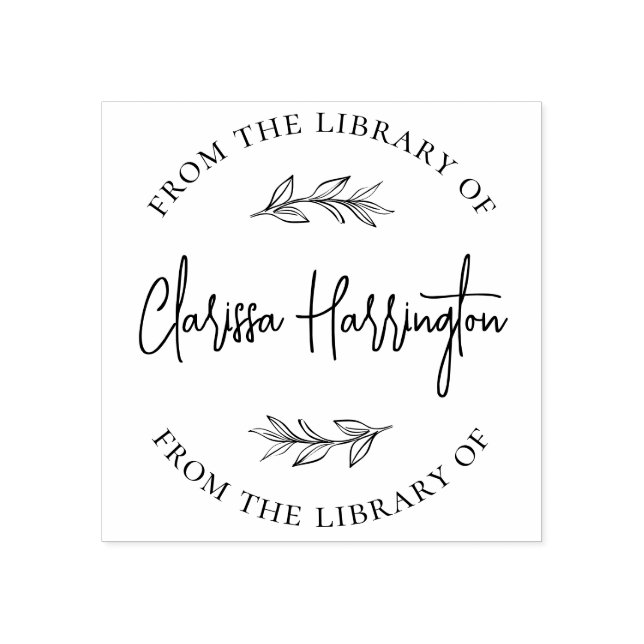 Chic Botanische Blätter aus der Bibliothek Gummistempel (Prägung)