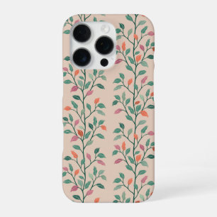 Chic botanisches elegantes Blattstreifenmuster auf iPhone 16 Pro Hülle