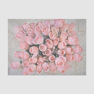 Chic Bouquet Pink Roses Country Malerei Seidenpapier