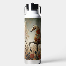 "chic Boutique Equestrian Floral Pferd" Trinkflasche