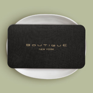 Chic Boutique Imitate Black Linen Beruflich einzig Visitenkarte