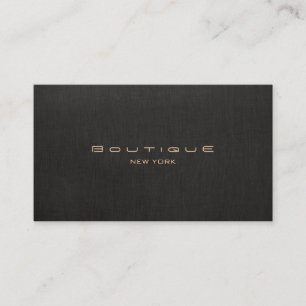 Chic Boutique Imitate Black Linen Business Card Visitenkarte