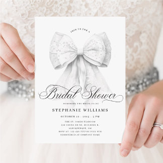 Chic Bow Brautparty Einladung