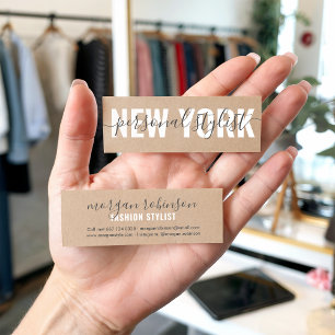 Chic braune Stylist Mini Visitenkarte