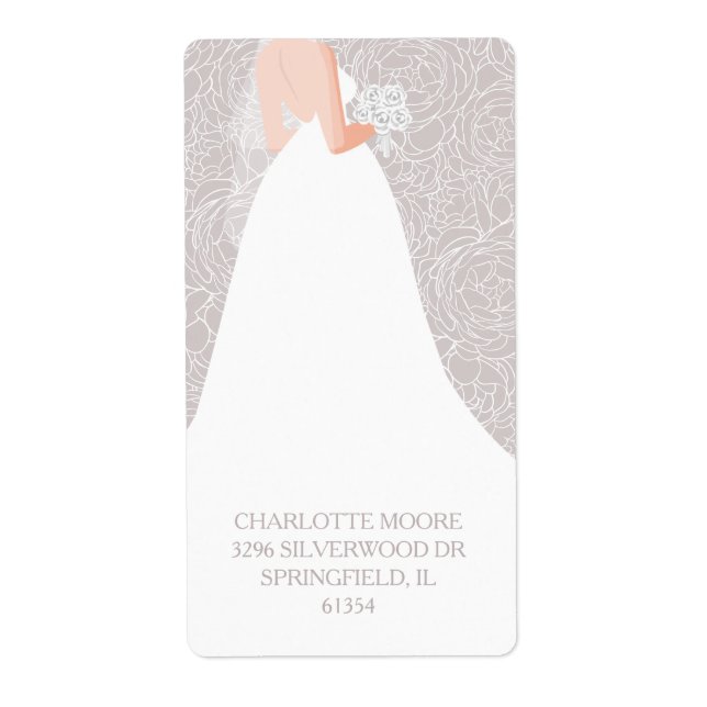Chic Brautparty Taupe Rücksendeadresse (Vorne)