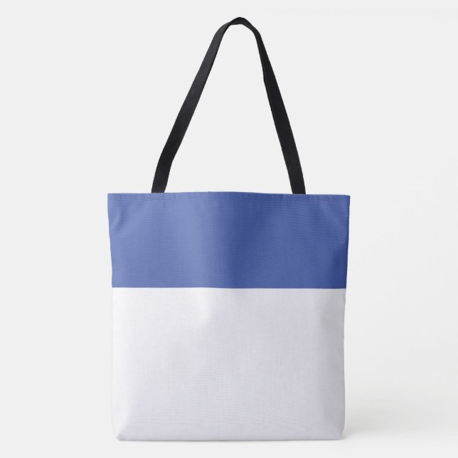 Chic breiter Summer Blue Top Edge Streifen auf Wei (Vorderseite)