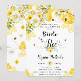 Chic Brian to Bee Yellow Floral Brautparty Einladung