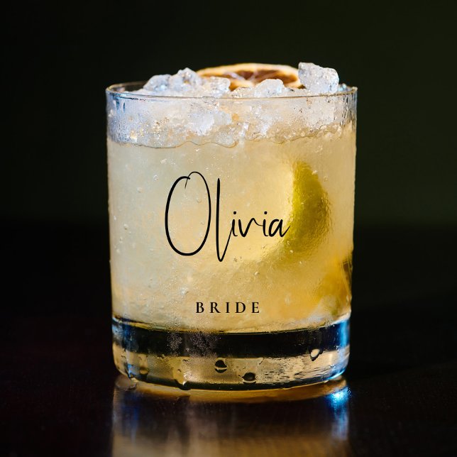 Chic Bride Bridal Junggeselinnen-Abschied Whiskyglas (Von Creator hochgeladen)