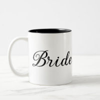 Chic "Bride" Script Schwarz und Weiß