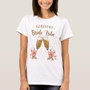 Chic Bride Tribe individuell anpassbarer Brautpart T-Shirt