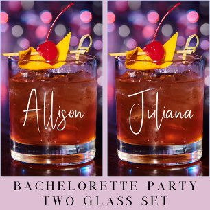 Chic Bridesmaid Brautparty Wedding Whiskyglas