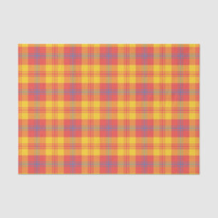 Chic Bright Red Yellow and Blue Kariert Tissue Pap Seidenpapier