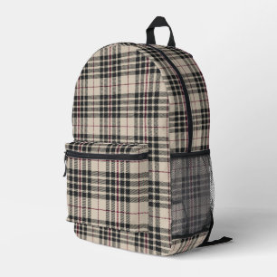 Chic British Kariert Luxury Fashion Tartan Bedruckter Rucksack