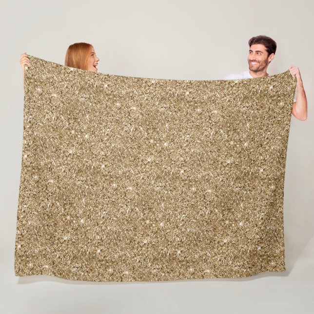 Chic Bronze Gold Glitzer Fleecedecke (Beispiel)