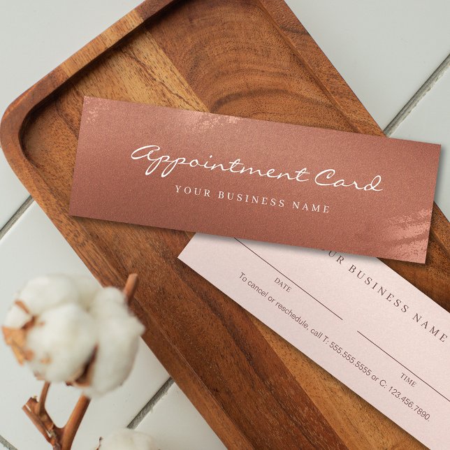 Chic Bronze Mini Business Modern Appointment Card Visitenkarte (Chic Bronze Mini Business Modern Appointment Card)