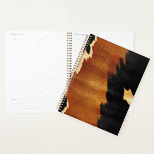 Chic Brown Black Cream Western Cowhide Planer