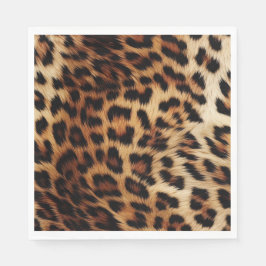 Chic Brown Cream Leopard Serviette