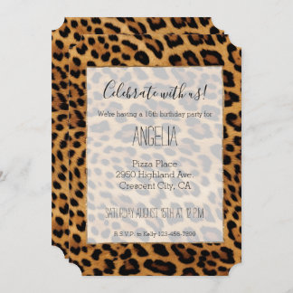 Chic Brown Leopard Print Einladung