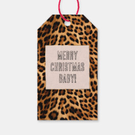 Chic Brown Leopard Print Geschenkanhänger