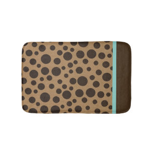Chic Brown Polka Dot Bathmat Badematte