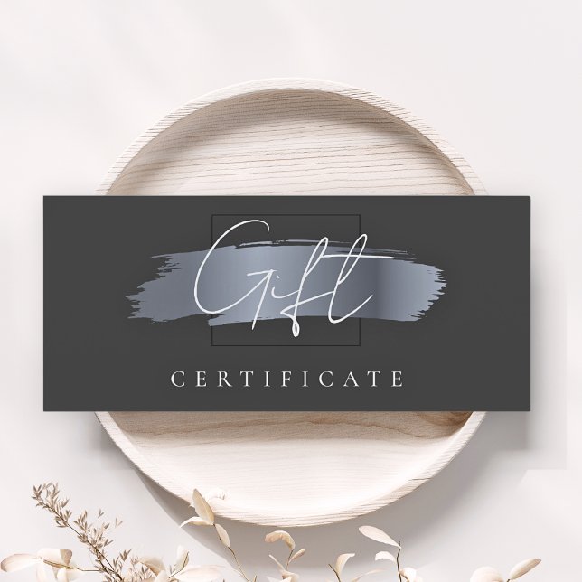 Chic Brush Stroke Elegantes schwarzes Geschenk Zer (Von Creator hochgeladen)