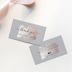 Chic Brush Stroke   Kleines Unternehmen Vielen Dan Visitenkarte