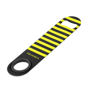 Chic Bumble Bee Style Black Yellow Stripes Muster Speed Flaschenöffner